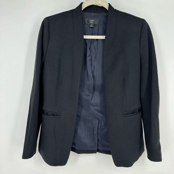 J Crew Going-out blazer in stretch twill Size 2 Black Classic Minimalist - Picture 10 of 10